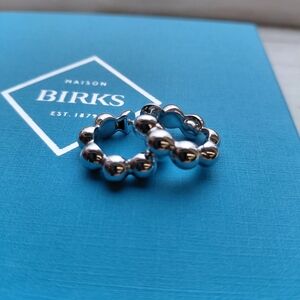 Birks Silver Bead Earrings